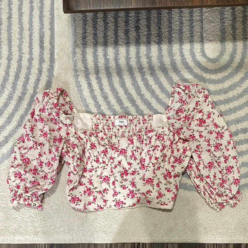 Rahi Floral Pink Crop Top